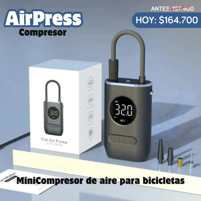 Airpress® - Mini Compresor de ultravelocidad (Hasta 150 PSI)