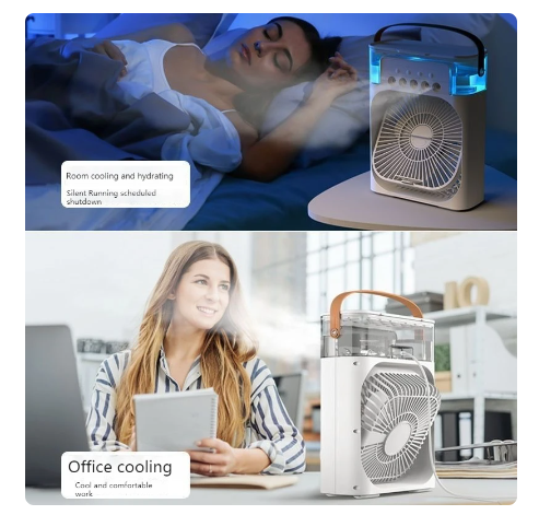 mini ventilador con aire acondicionado